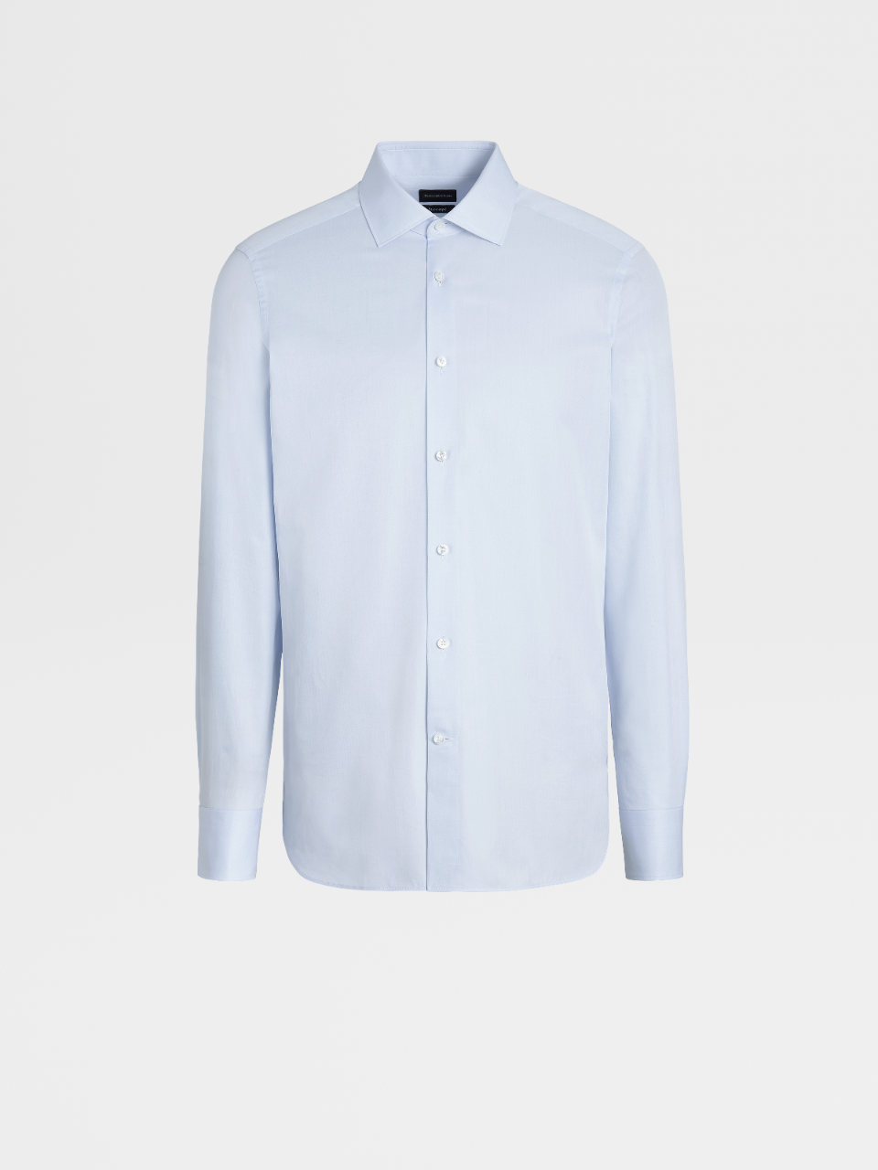 浅蓝色条纹 Trecapi 棉质精裁衬衫，Milano 合身版型